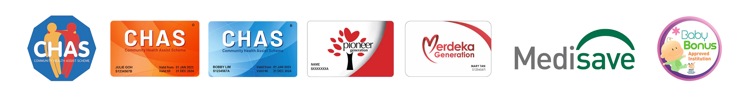 CHAS, Pioneer and Merdeka Generation, Medisave and Baby Bonus